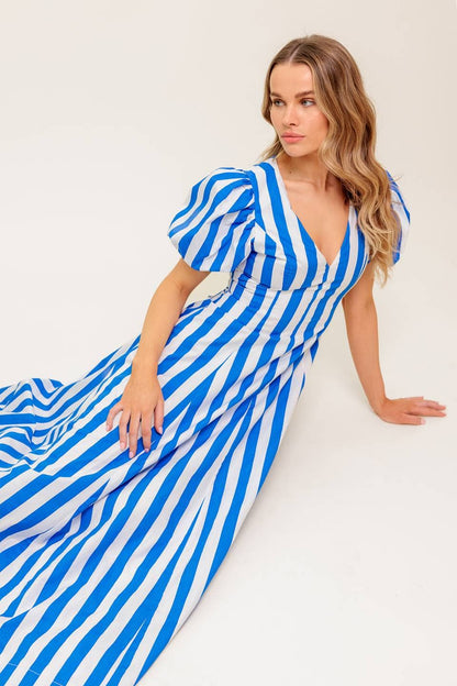 Ocean Lines Midi Dress
