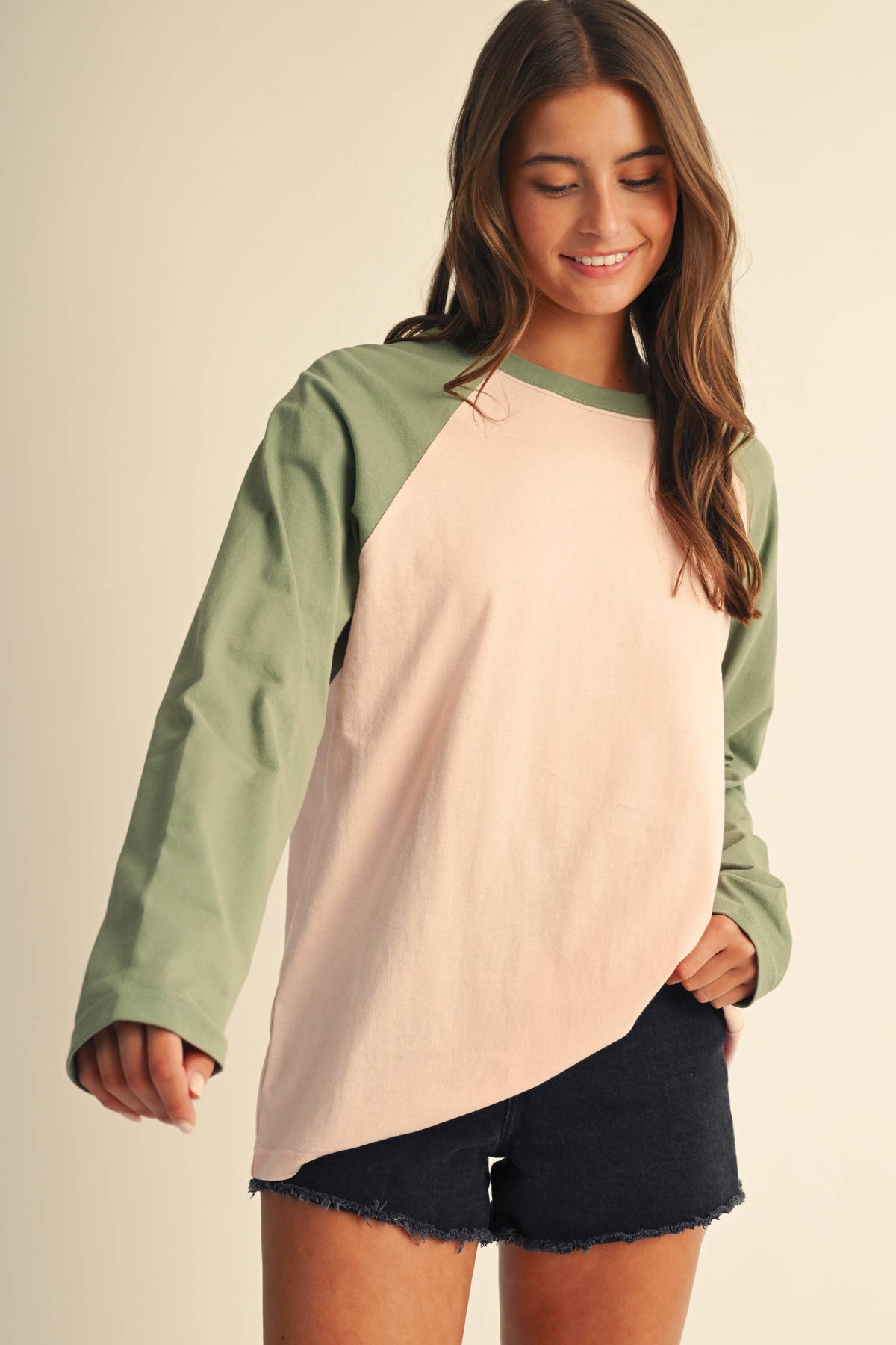 Peony Raglan Baseball Tee