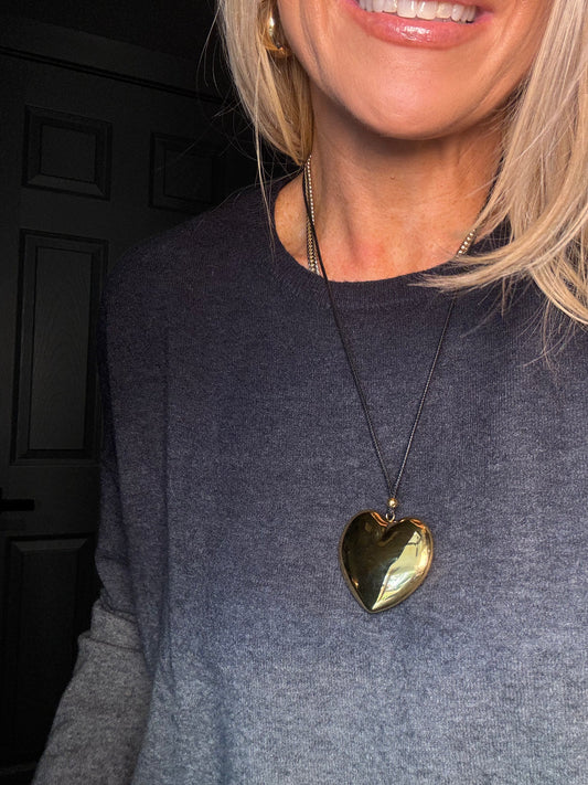 Corded Heart Necklace