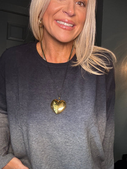 Corded Heart Necklace