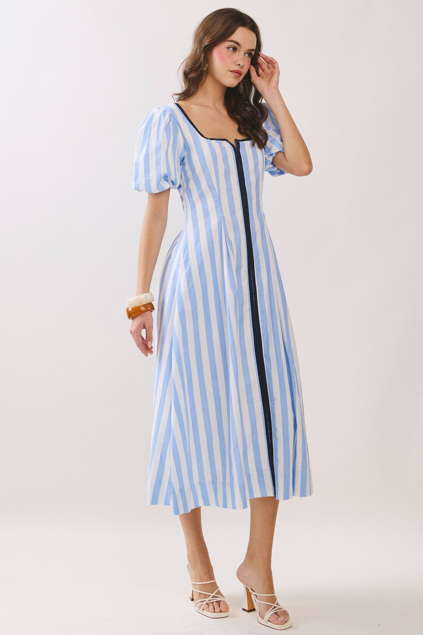 Craving Contrast Striped Midi Dress