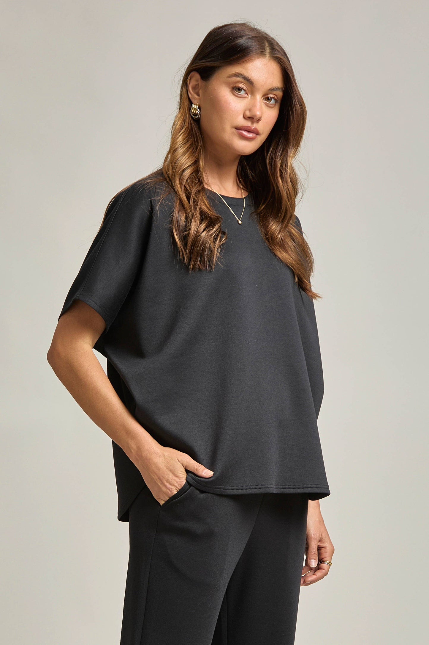 Poncho Top + Bell Bottom Modal Set