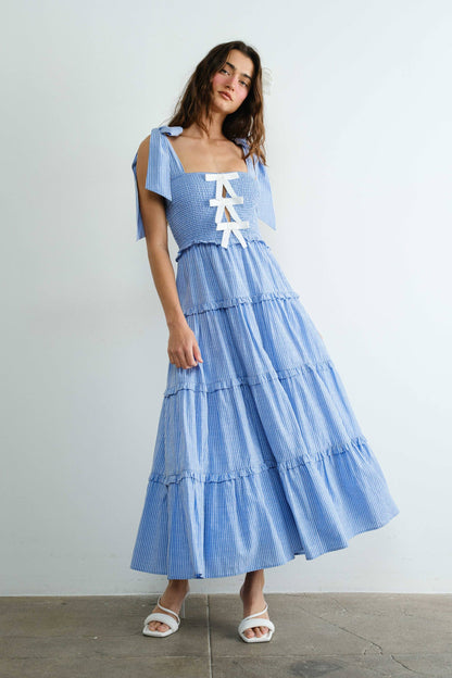 Milano Striped Midi Dress