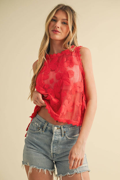 Floral Side Tie Top