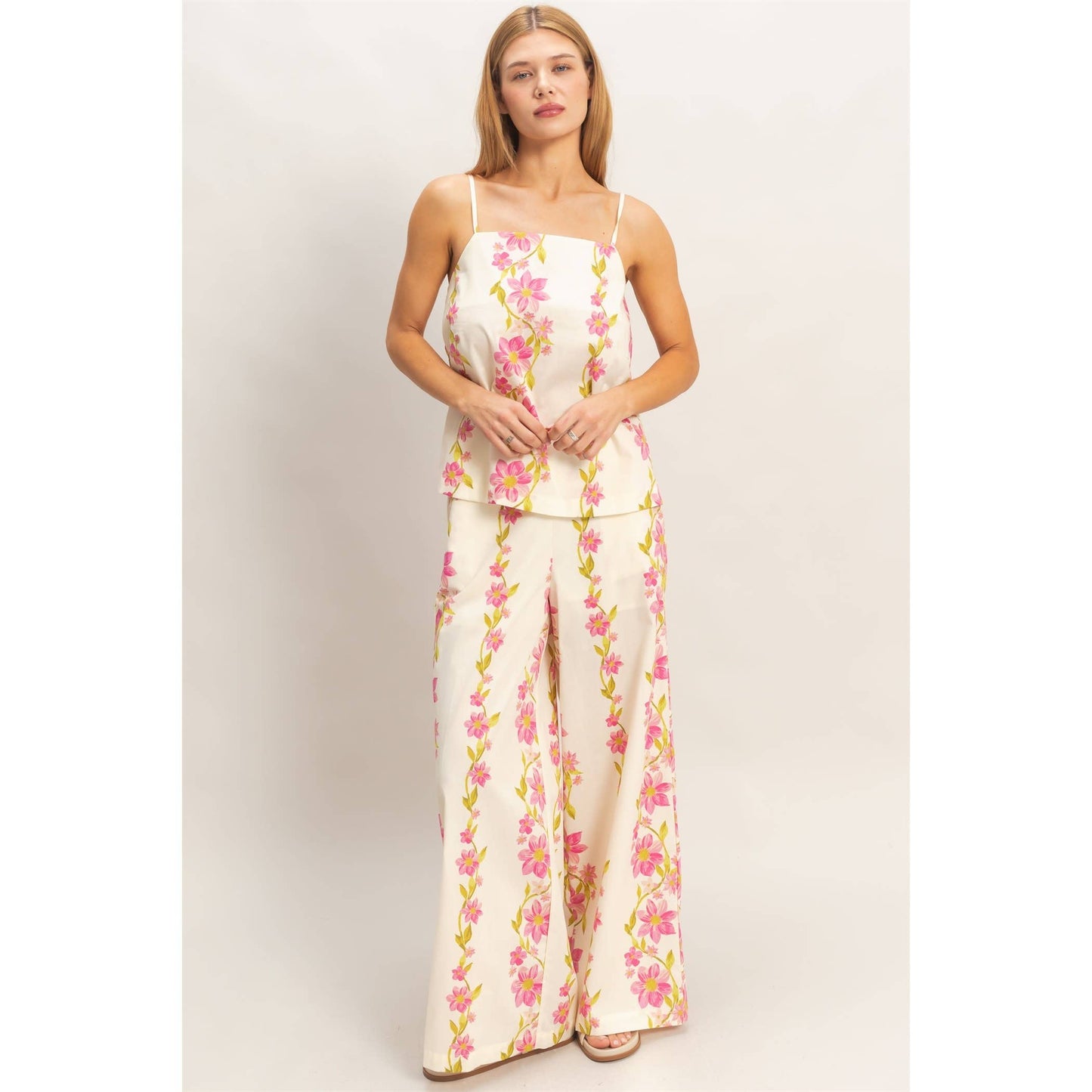 Sunlit Blossom Pant Set- FINAL SALE