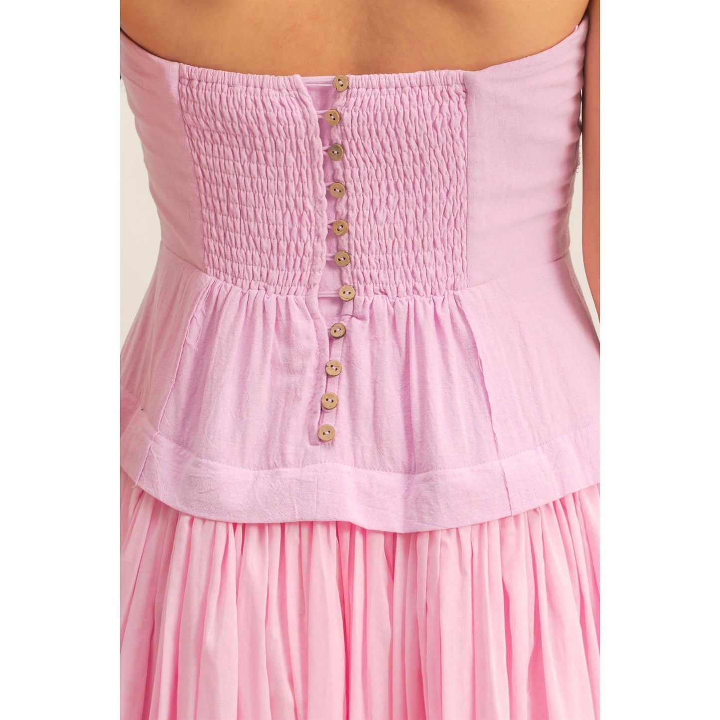 Strapless Tiered Midi Dress- FINAL SALE