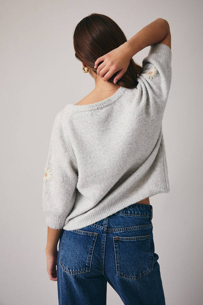Dainty Daisy Sweater- FINAL SALE