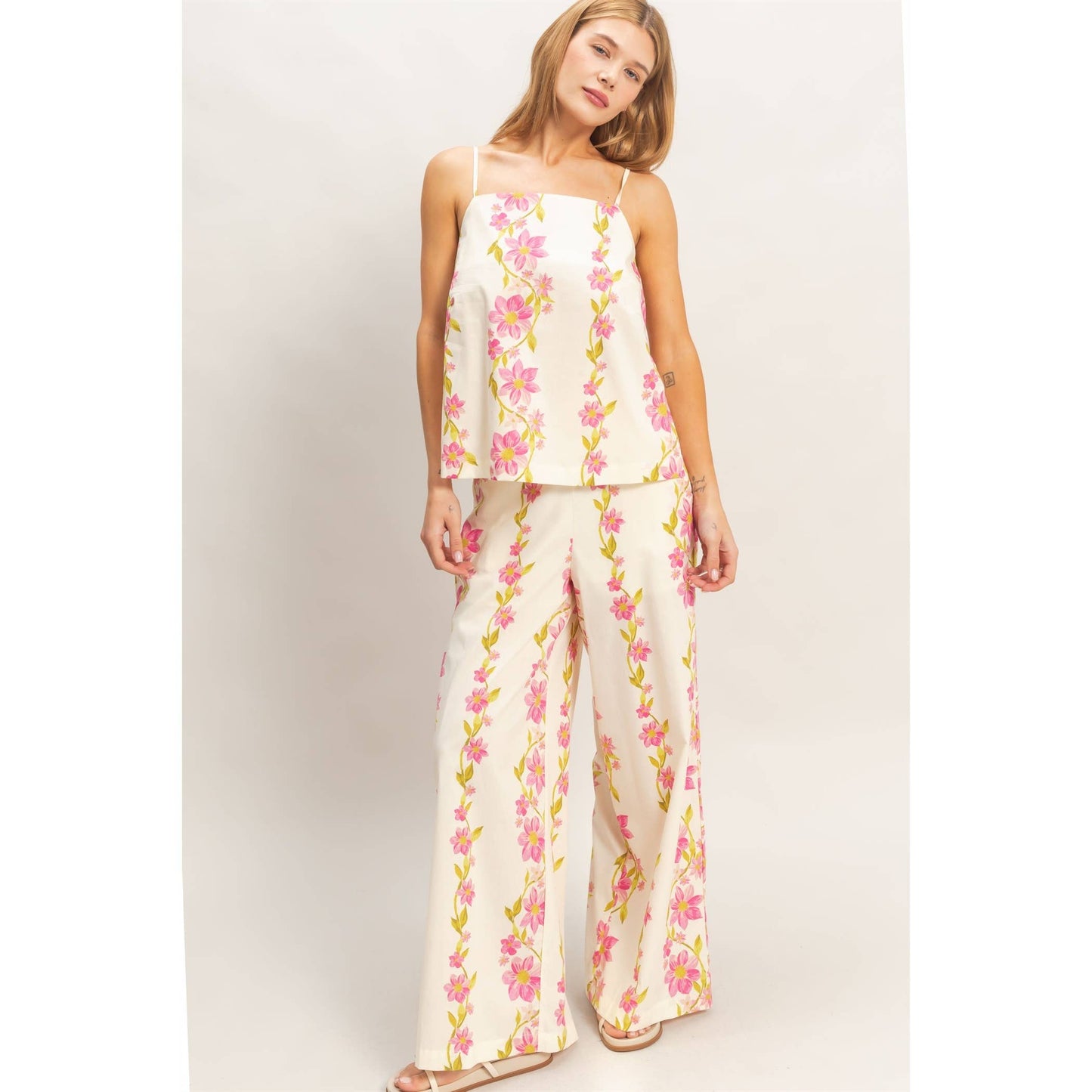 Sunlit Blossom Pant Set- FINAL SALE
