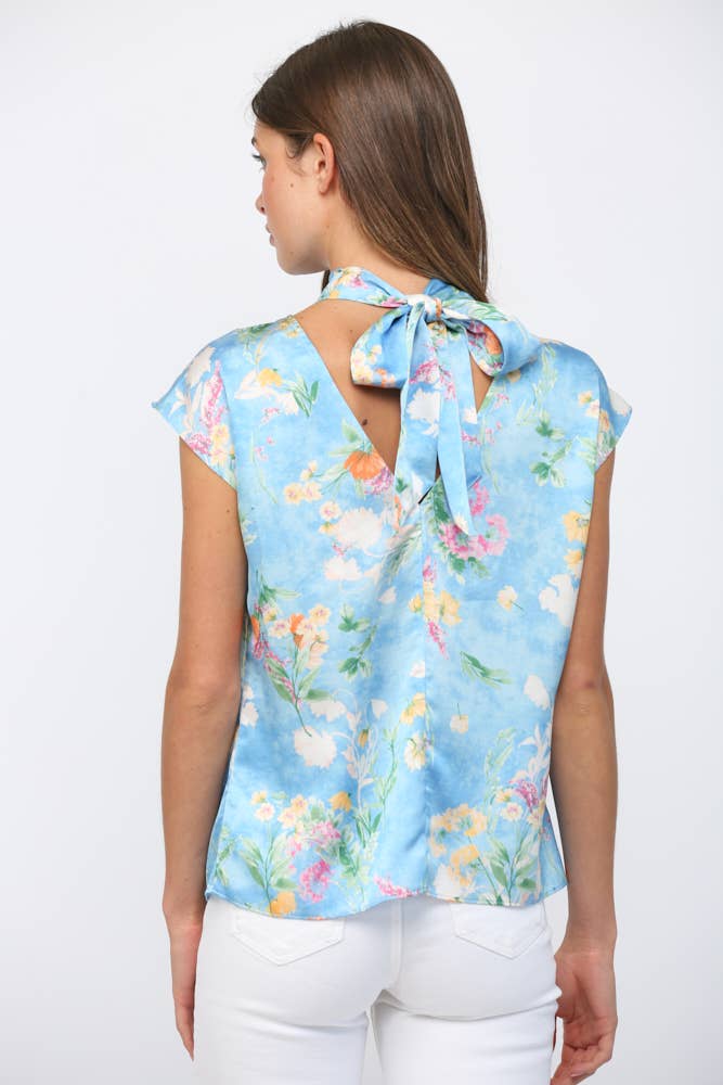 Floral High Neck Top