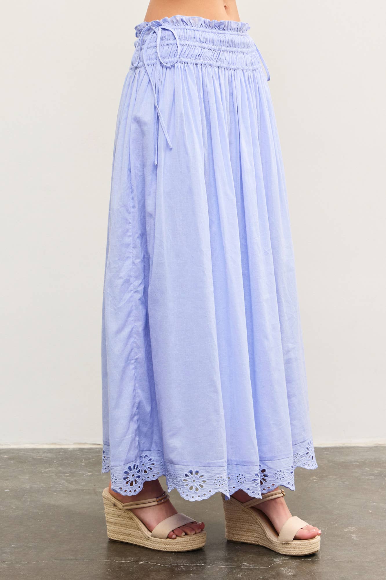Eyelet Lace Midi Skirt- FINAL SALE