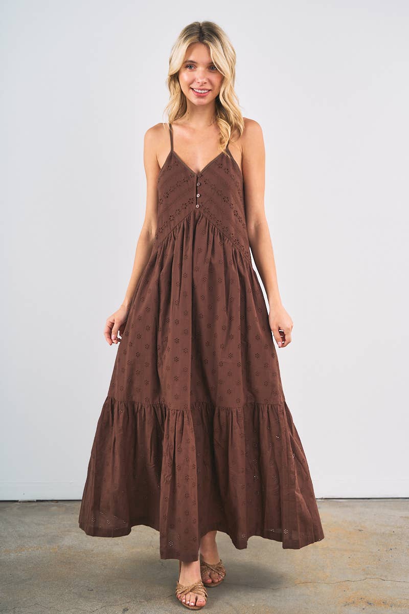 Eyelet Tiered Maxi