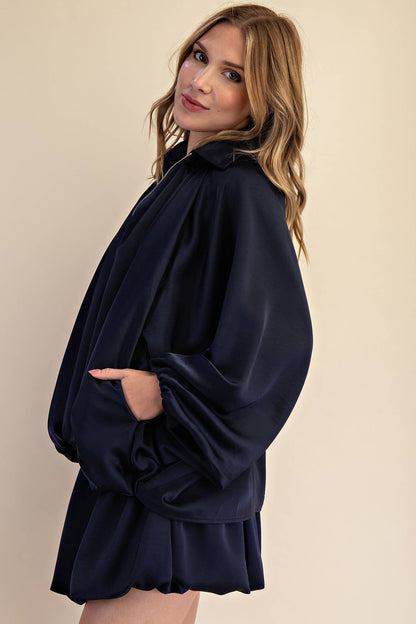 Puffed Bomber Jacket