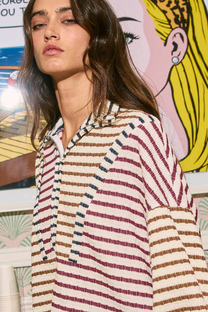Warm & Easy Stripe Top- FINAL SALE