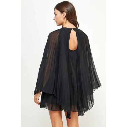 Chiffon Cape Mini Dress
