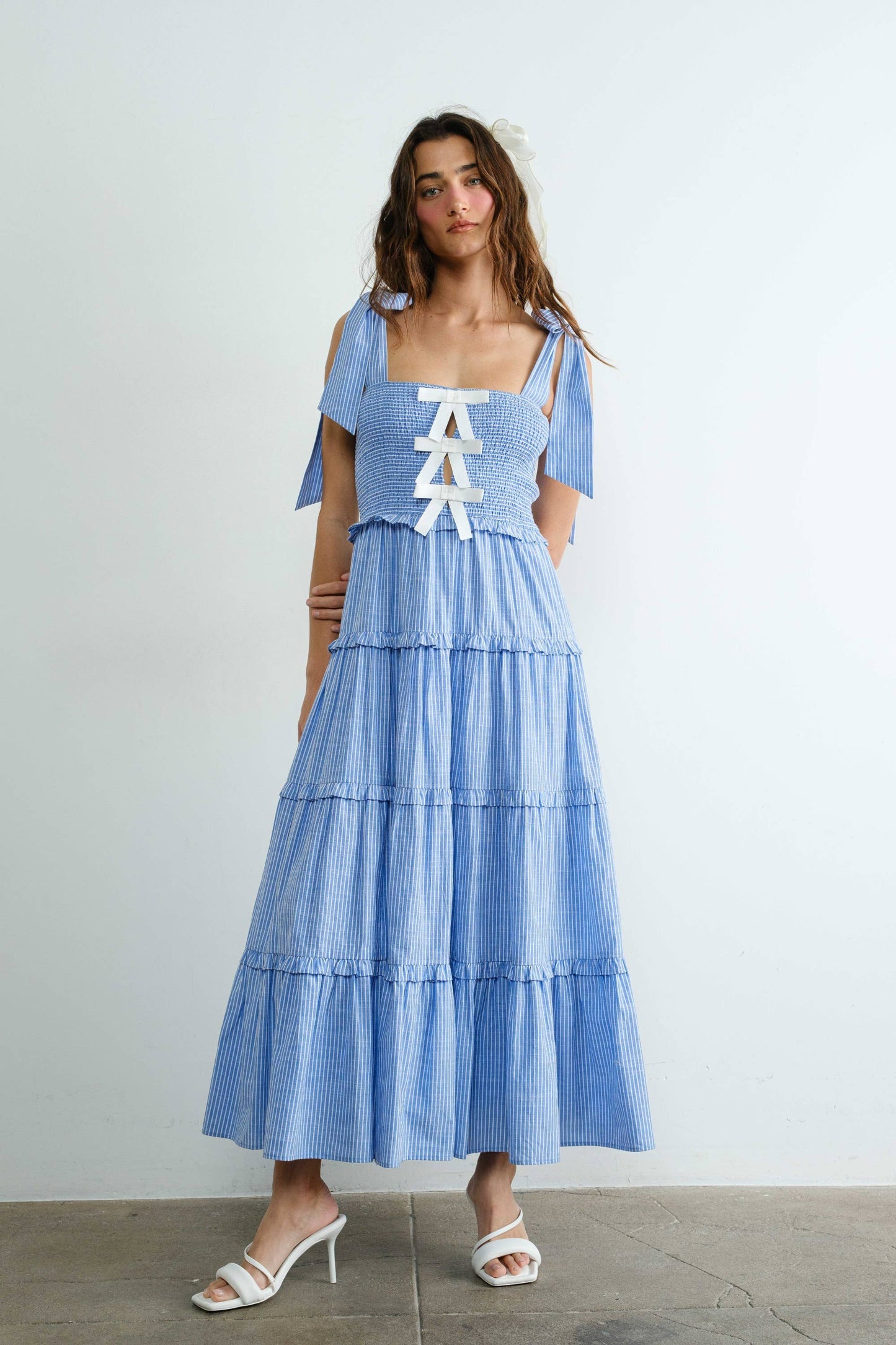 Milano Striped Midi Dress