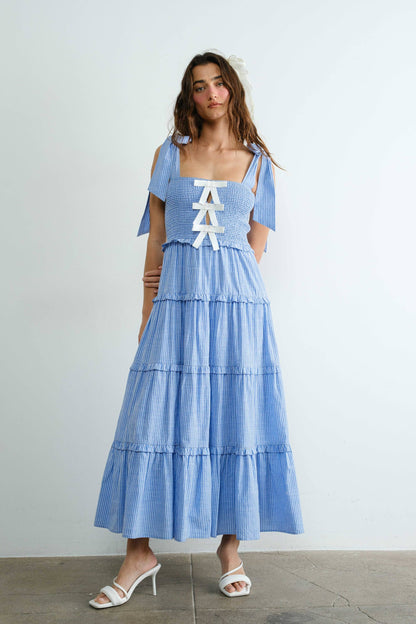 Milano Striped Midi Dress