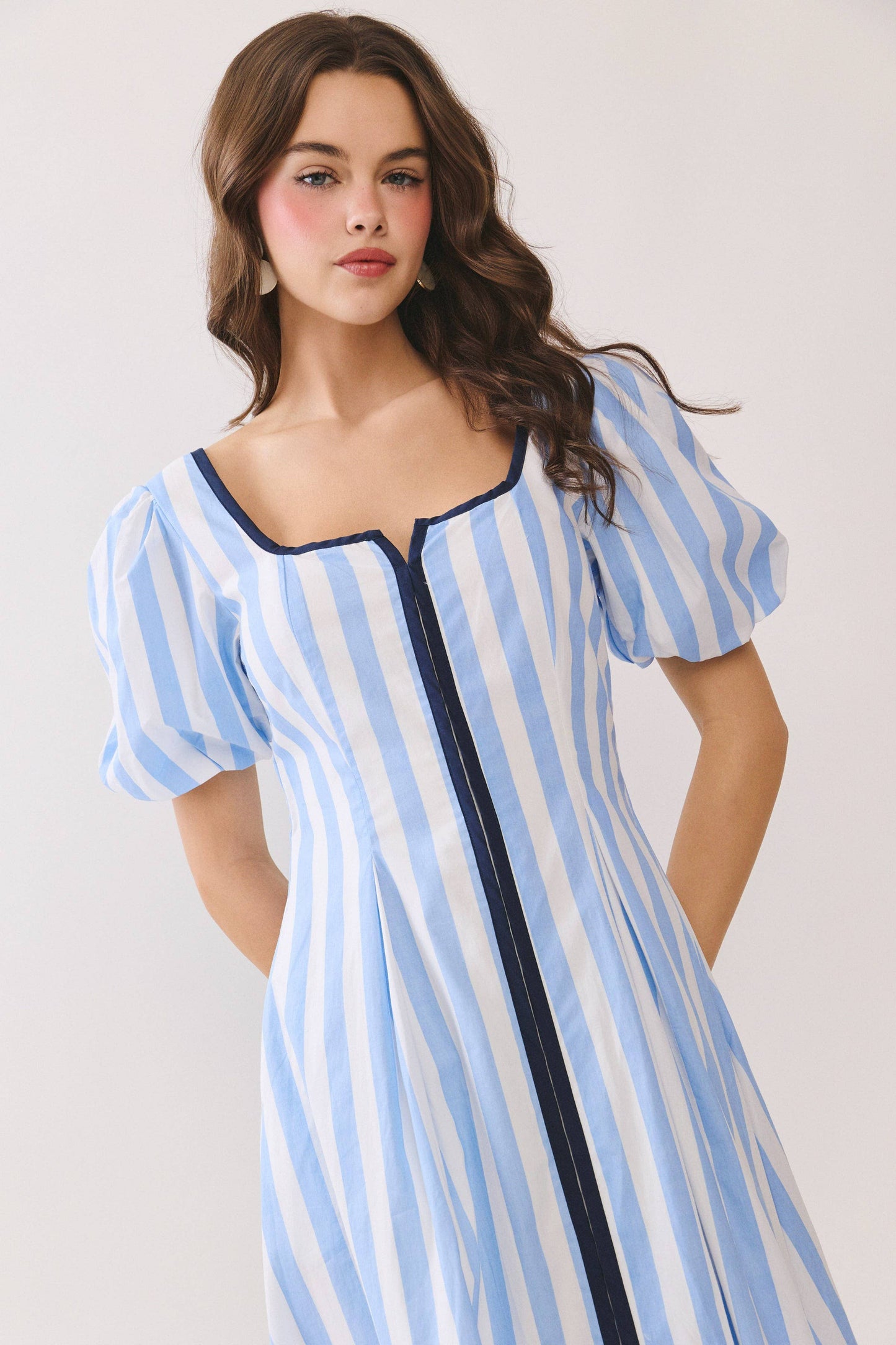 Craving Contrast Striped Midi Dress