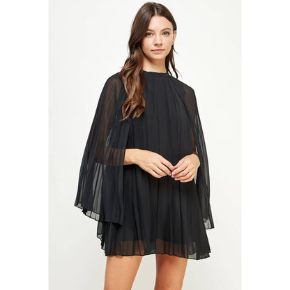 Chiffon Cape Mini Dress