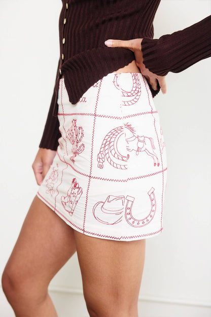Western Flair Mini Skort