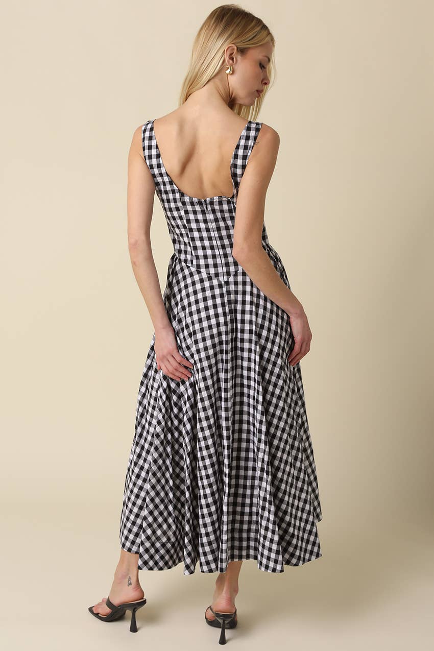 Lisa Gingham Midi Dress- FINAL SALE