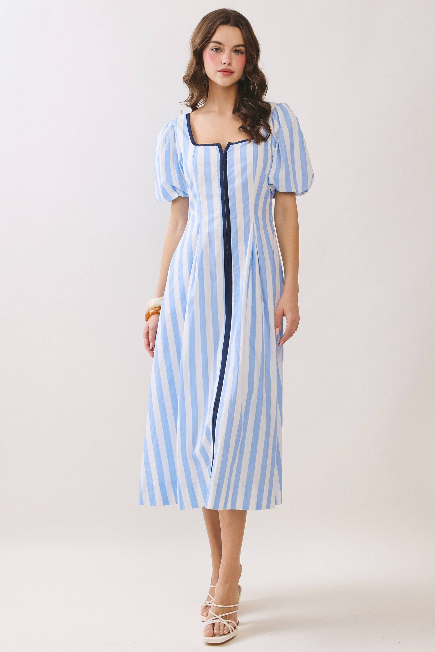 Craving Contrast Striped Midi Dress