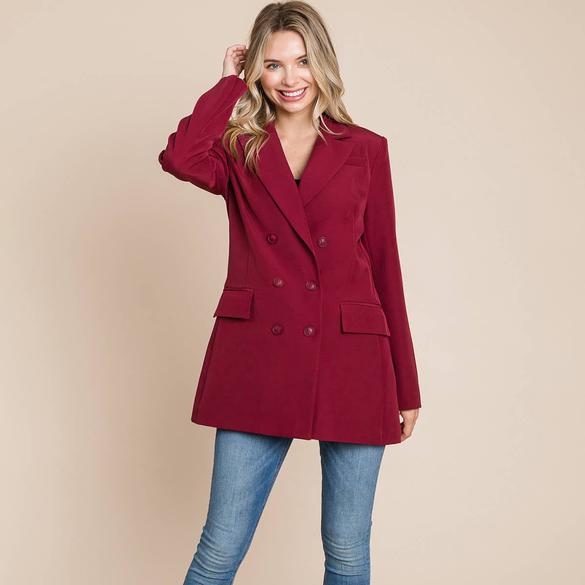 Cranberry Blazer- FINAL SALE