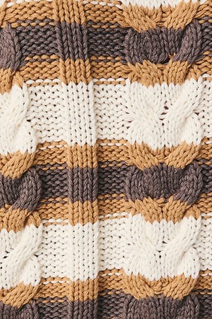 Cables & Stripes Sweater- FINAL SALE