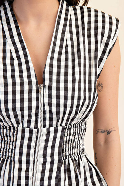 Checkmate Peplum Top
