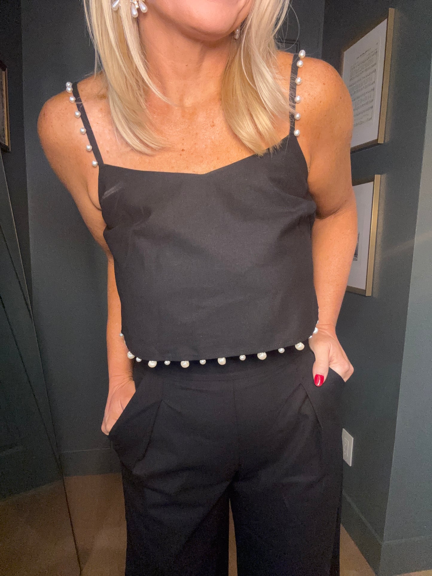 Hadley Pearl Trim Top