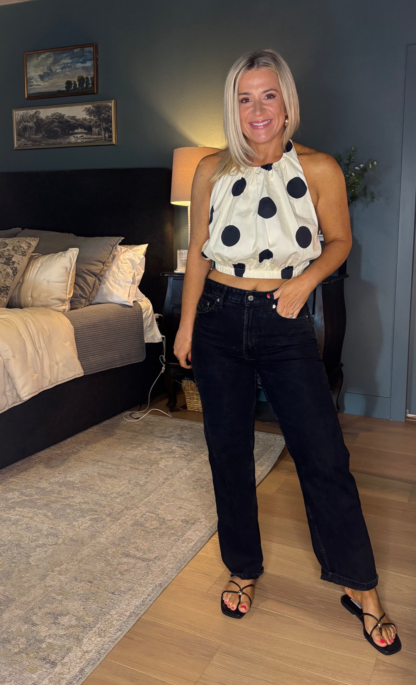 Monroe Polka Dot Halter Top