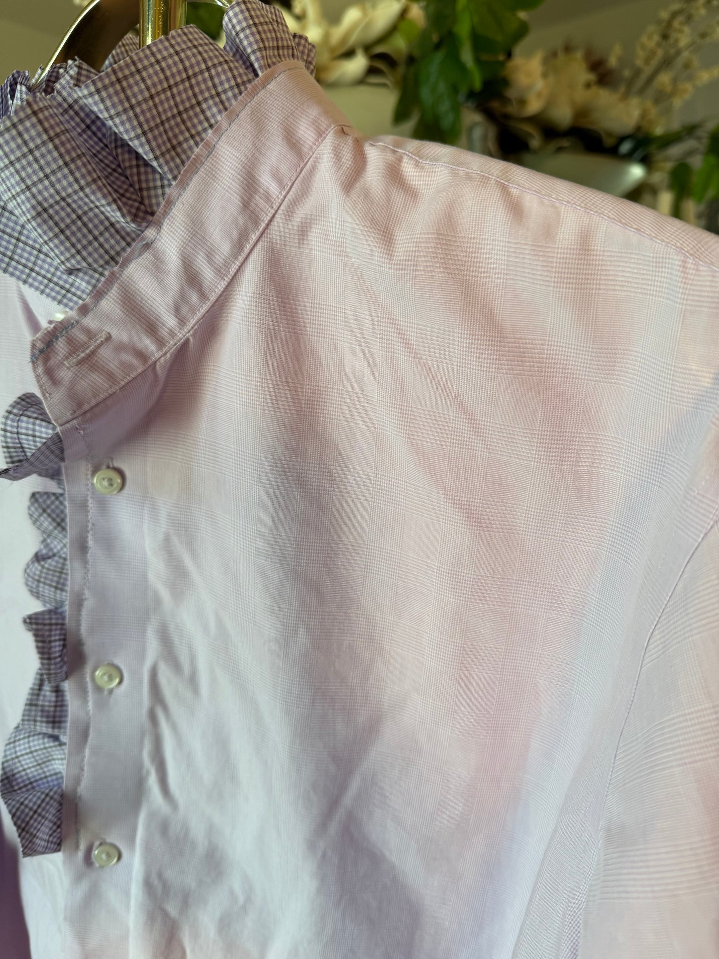 Pink with Purple Ruffle-L
