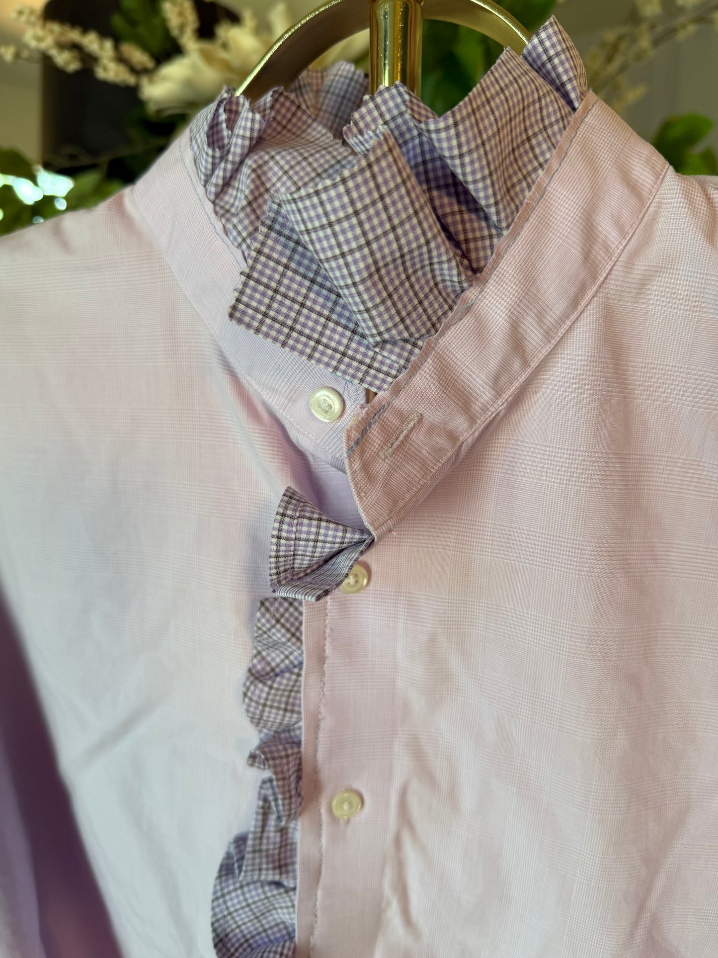 Pink with Purple Ruffle-L