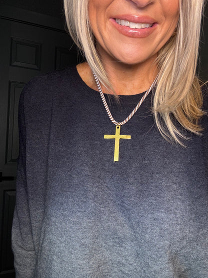 Rope Cross Necklace
