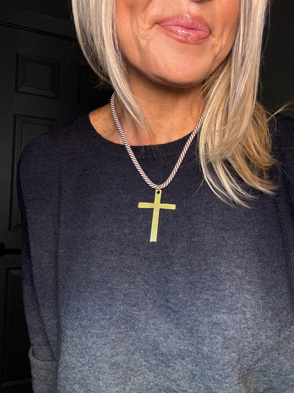 Rope Cross Necklace